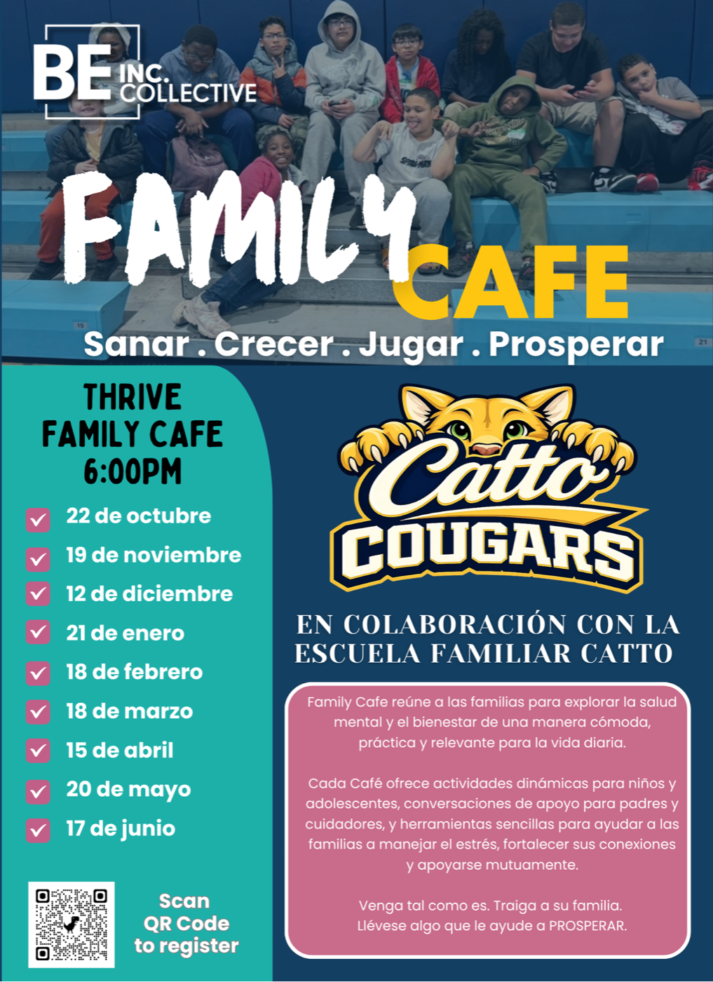 Catto Family School Spanish flyer